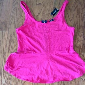 Express peplum style tank top